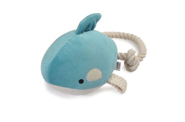 Camon Peluche Balena con Squeaker e corda