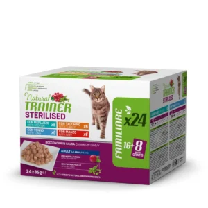 Natural Trainer Cat Sterilised Busta Multipack 24x85 G