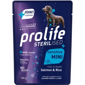 Prolife Sterilised Mini salmone e riso umido cane sensitive